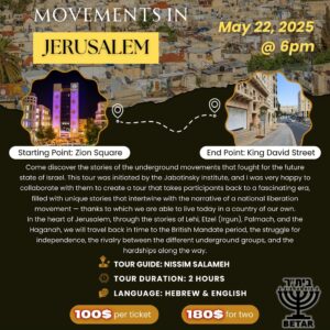 The Underground Movements in Jerusalem Tour Ticket